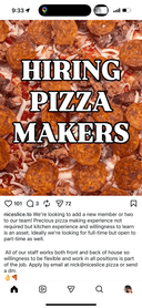 ピザショップの求人の画像