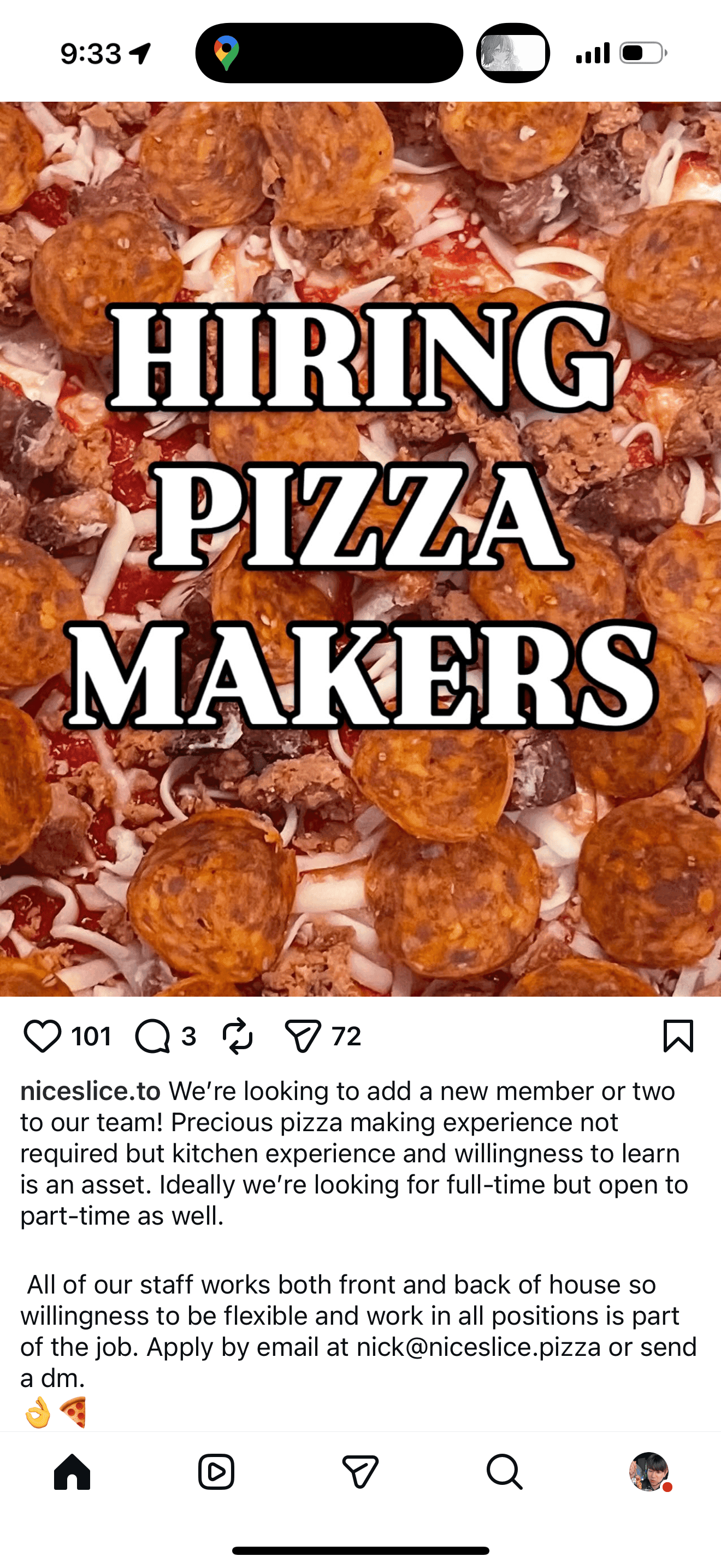 ピザショップの求人の画像